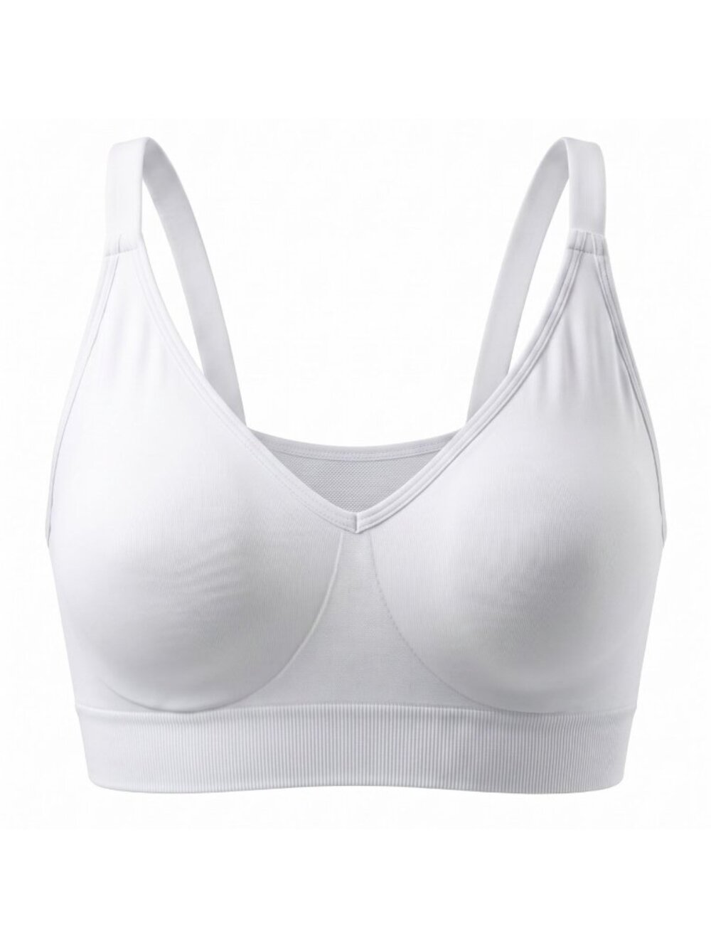 Bali DF3380 Womens XL 42C Comfort Revolution Wirefree Seamless Bra White NWT